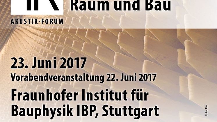13. Akustik-Forum Raum und Bau