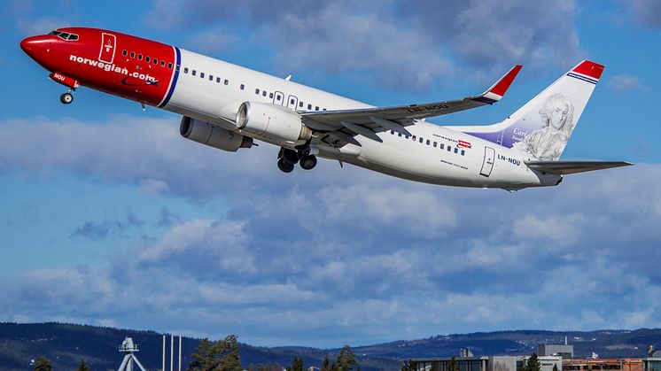 Norwegian med passagerartillväxt och ökad kabinfaktor i november