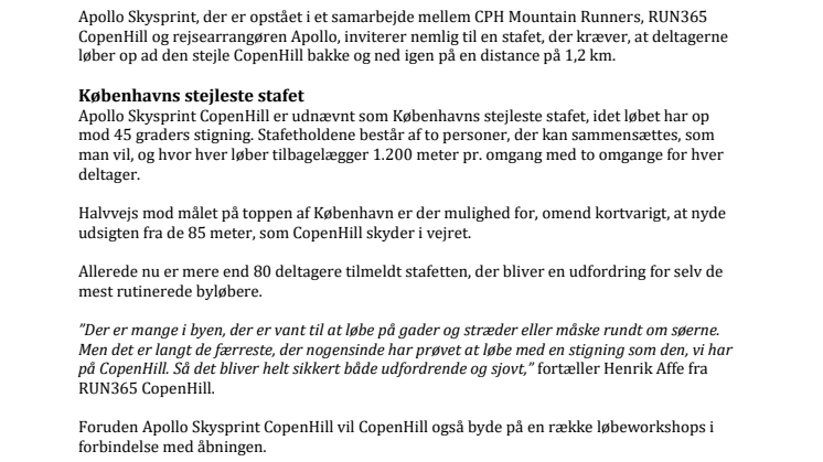 Københavns nye bjergsports-legeplads åbnes med stejl stafet