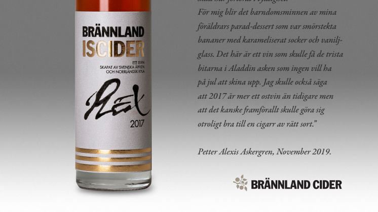 Brännland Cider och Petter Alexis Askergren släpper Brännland Iscider PLEX 2017