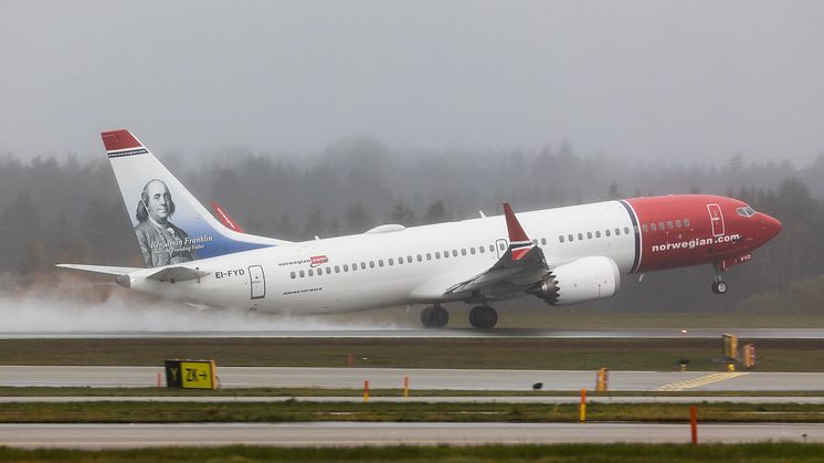 Norwegianin Boeing 737 MAX (Kuva: David Peacock)