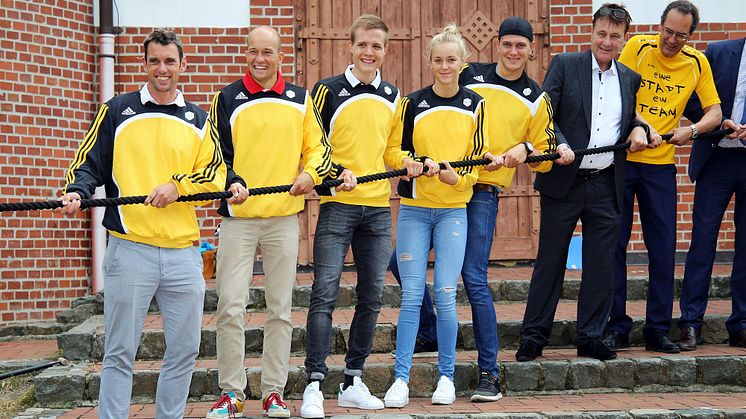 Leipziger Spitzensportler ziehen gemeinsam an einem Strang