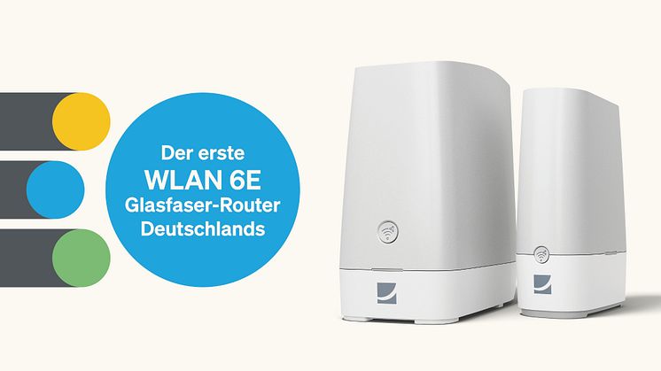 Der "DG WLAN Plus Router" ist der erste WLAN 6E Glasfaser-Router in Deutschland, der den seit 2021 von der Bundesnetzagentur freigegebenen 6-Gigahertz-Frequenzbereich nutzt. (DG)