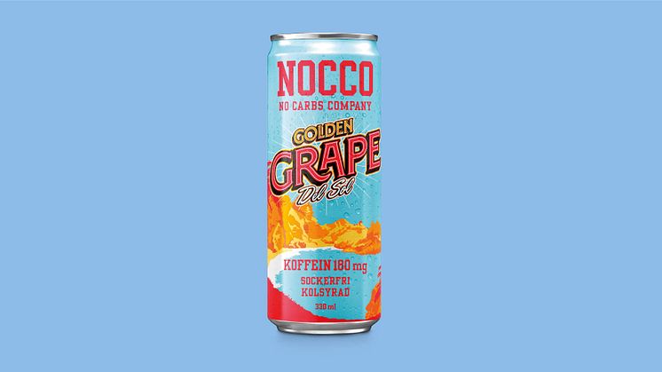 Nu lanserar NOCCO ännu ett tillskott i NOCCOs La familia del sol – Golden Grape, med smak av grapefrukt.