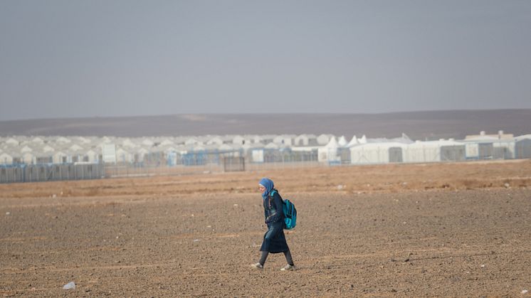 Bild från flyktinglägret Azraq i Jordanien. Foto: Christopher Herwig