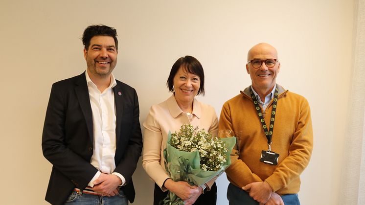 Fra venstre: Alexander Brage Hansen, Jane Bordal og Osmund Skorge. Foto: Statsbygg