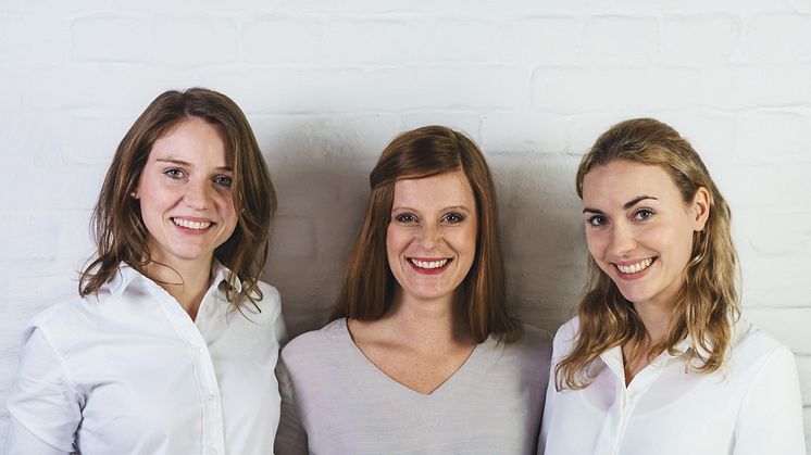 Die drei Selfapy-Gründerinnen Katrin Bermbach, Farina Schurzfeld und Nora Blum (v.l.n.r.)