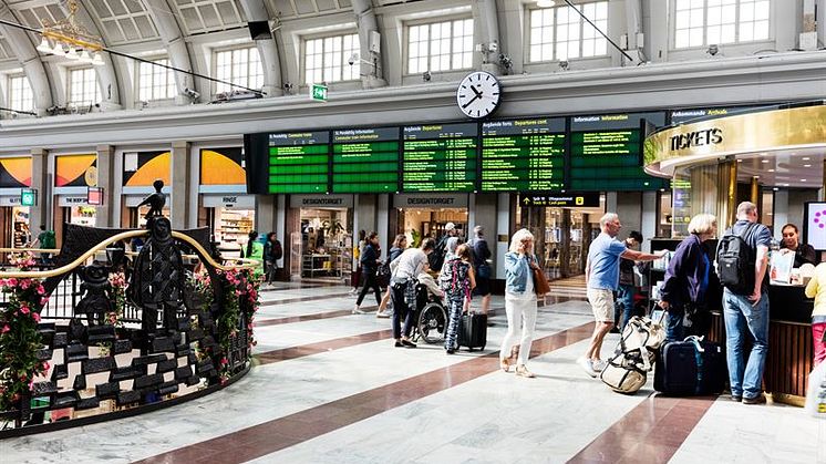 Stockholms centralstation. Bild lånad av Jernhusen.