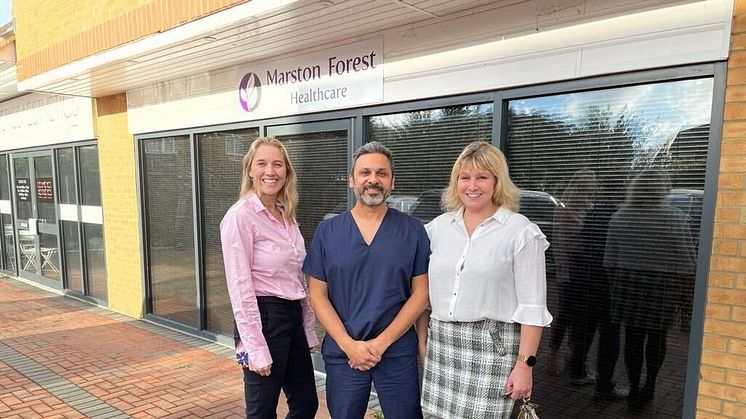 From left: Kerry Gardner from Doctrin, Dr Imran Ismail, Senior Partner at Marston Forest Healthcare and Lisa Marotta, Practice manager at Marston Forest Healthcare 