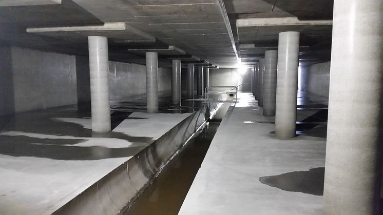 Invigning av underjordisk bassäng i Djupadalsparken