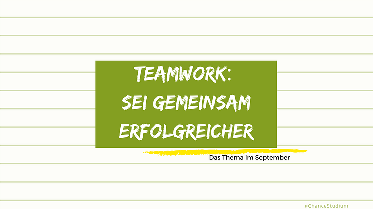 Das Thema im September: Teamwork