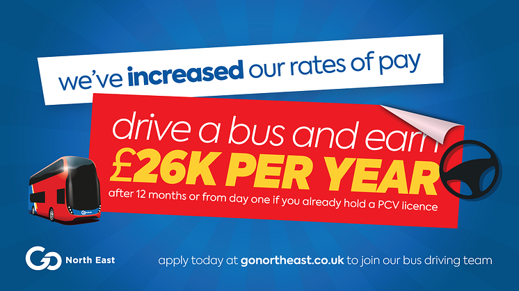 Go North East looking for 100 Bus Driver Jobs as it Increases its Pay Rates