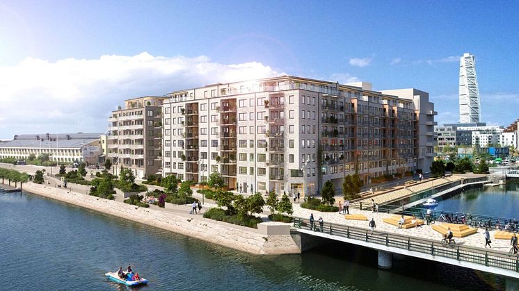 Klimatförbättrad betong minskar utsläppen med 537 000 kg CO2 i tre bostadsprojekt i Malmö