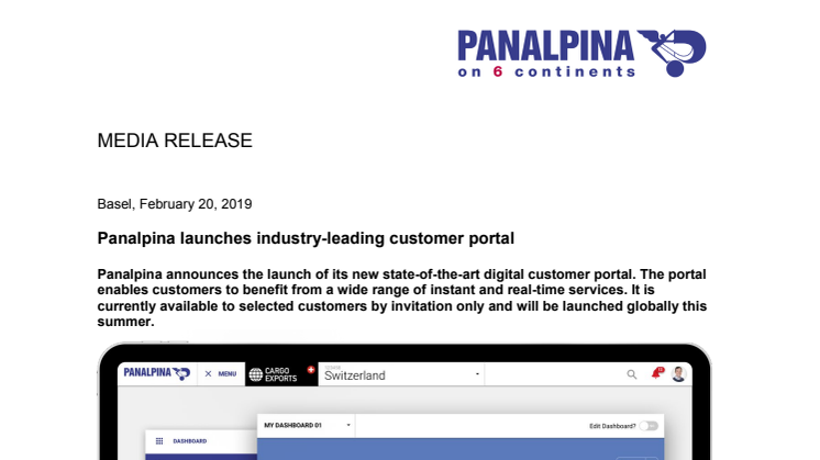 Panalpina launches industry-leading customer portal