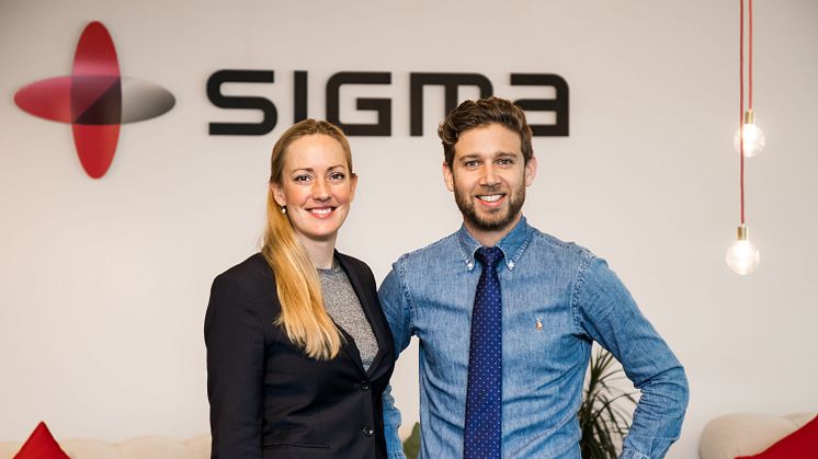 Elin Hölcke, VD Sigma Young Talent, och Johan Ward, Business Manager Sigma Young Talent Stockholm. 