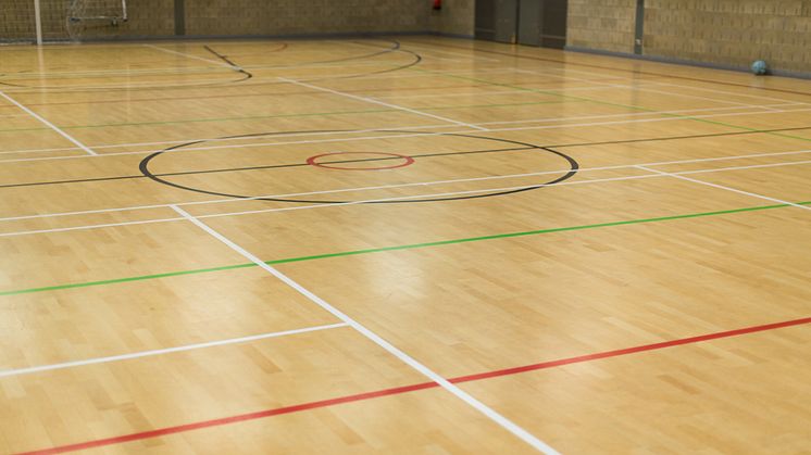 An empty netball court