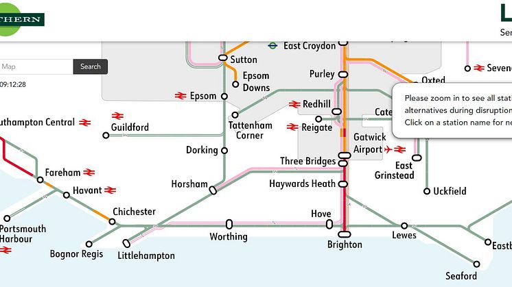 The Live Map feature is now available across Southern, Great Northern and Thameslink websites. More images below.