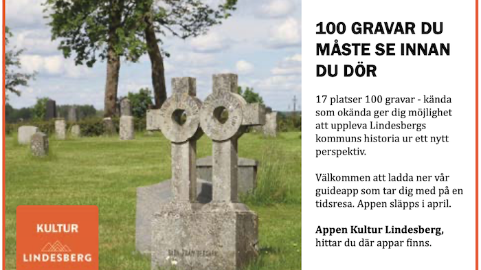 ​Kulturappen ”100 gravar” speglar Lindesbergs kulturhistoria ur ett nytt perspektiv