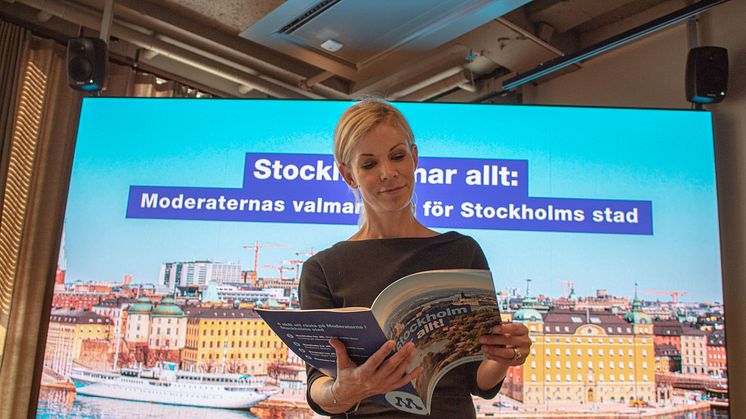 Moderaterna i Stockholms stad presenterar valmanifest