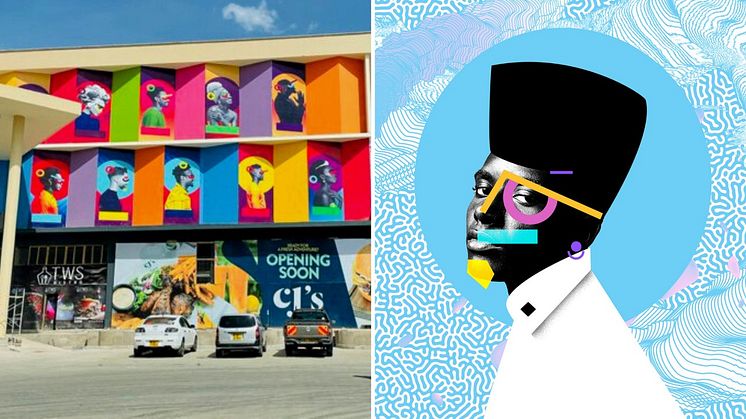 Imaara Mall (Left) & image design from Temi Coker's Behance account (Right)