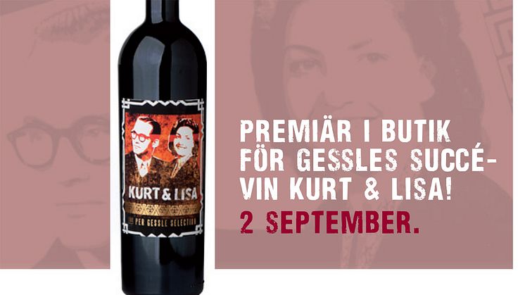 Idag - premiär i butik för Gessles succévin Kurt & Lisa!