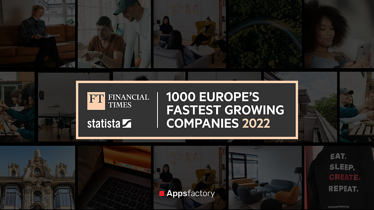 Appsfactory 2 Jahre in Folge eines der am schnellsten wachsenden Unternehmen Europas