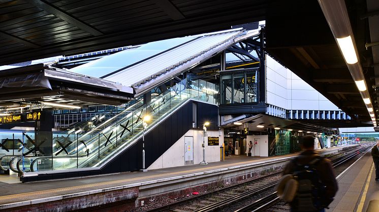 Gatwick Airport station's eight new escalators and five new lifts will provide a step change for accessibility