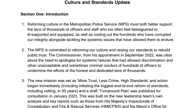  Culture and Standards (MPS)