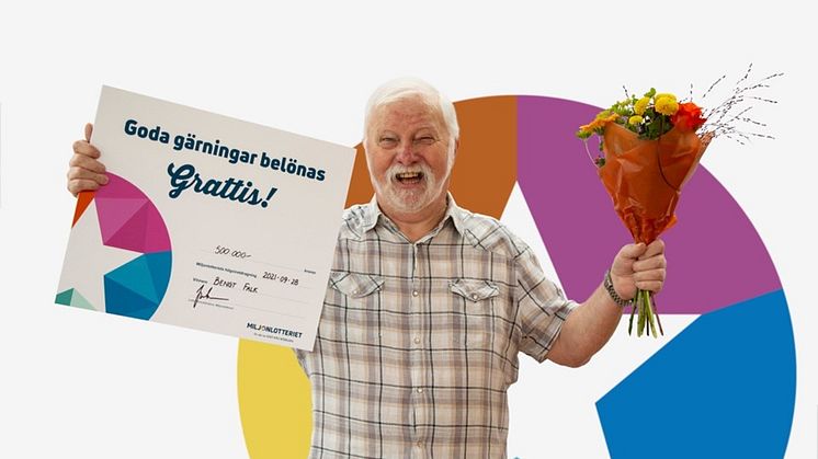 Bengt från Gnarp vann 500 000 kronor på en av Miljonlotteriets skraplotter.
