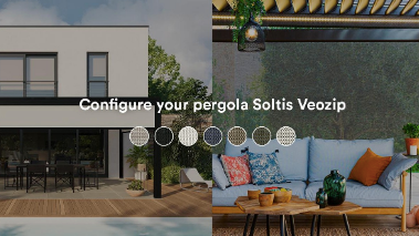 Virtuell visning av Soltis och konfigurator för pergola: Serge Ferrari Group lanserar online-lösningar för marknadsföring av solskydd