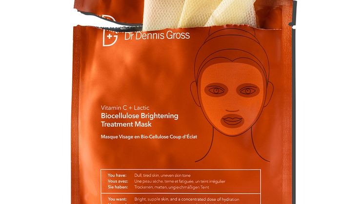 Dr Dennis Gross Vitamin C + Lactic Brightening Biocellulose Treat. Mask