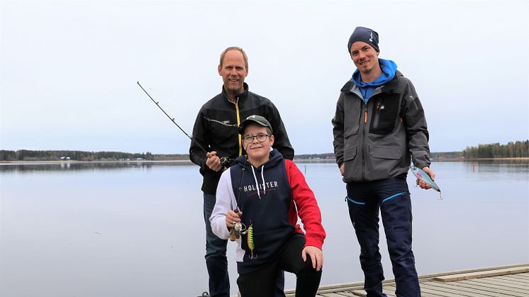 William Berg, initiativtagare tillsamman med Jan Öhlund, Piteå kommun och Tobias Hellman från Sportfiskarna. Foto: Stina Eriksson