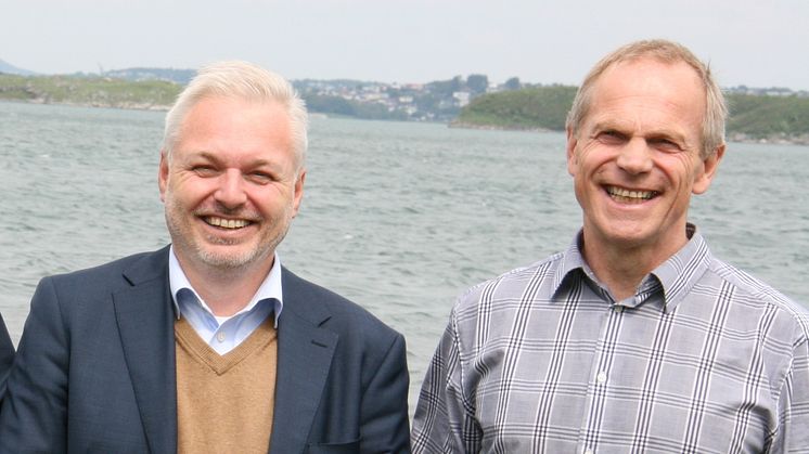 Går sammen for å dokumentere kongeriket Norges opprinnelse. Fra venstre Ole Bjørn Fausa, Samlerhuset, og Sigbjørn Daasvatn, Foreningen Funn i Hafrsfjord.