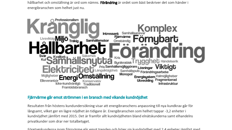 Svenskt Kvalitetsindex om Energibranschen 2016
