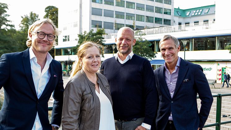 Henrik von Bahr, MD Tre Kronor Media Danmark, Anna-Karin Darlin Group CFO, Fredrik Perulf, Håkan Jerner Group CEO