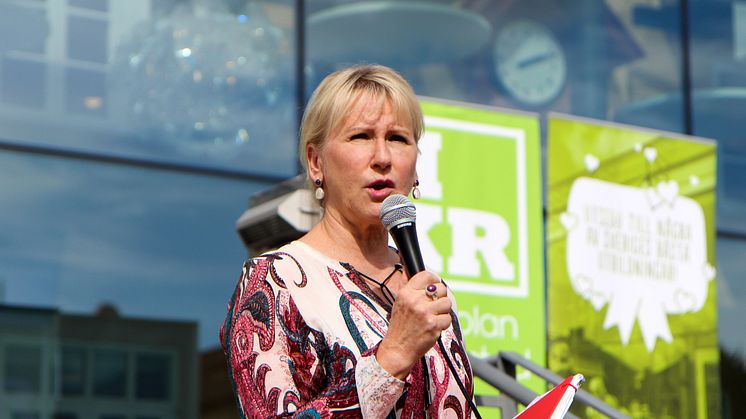 Utrikesminister Margot Wallström gästade Högskolan Kristianstad under tisdagen.