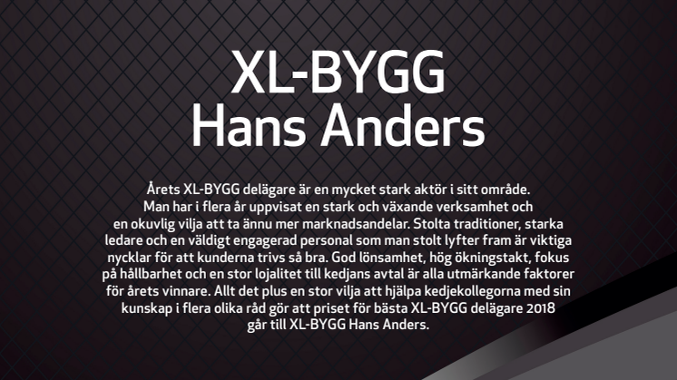 Årets XL-BYGG delägare 2018!