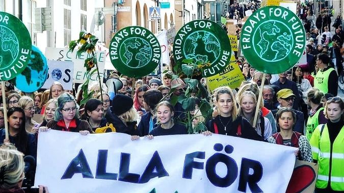På den globala klimatstrejken 27 september 2019, deltog upp till 60 000 personer i Stockholm