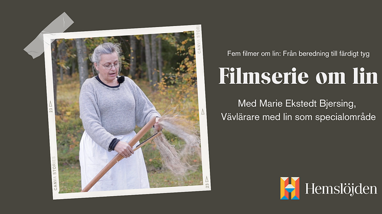 Marie Ekstedt Bjersing ger dig allt du behöver veta i fem filmer om lin. Hon är vävlärare på Sätergläntan och har lin som specialområde.