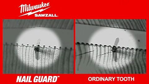 Milwaukee Sawzall bajonetsavklinger - Nail Guard™