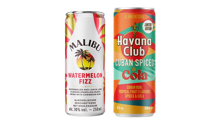 Neu im Portfolio: Havana Club Cuban Spiced & Cola und Malibu Watermelon Fizz