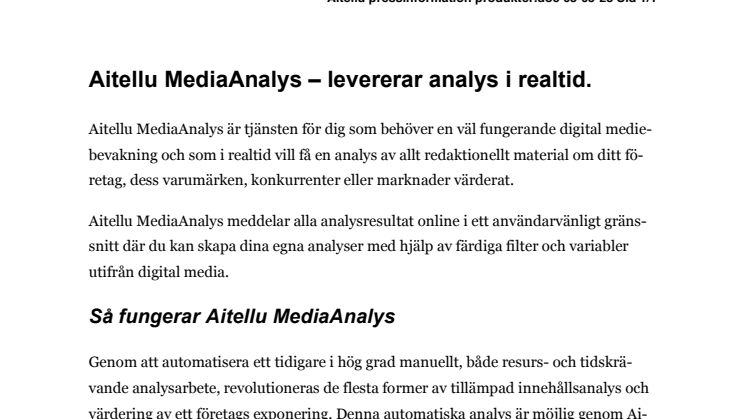 Aitellu MediaAnalys produktbeskrivning pdf