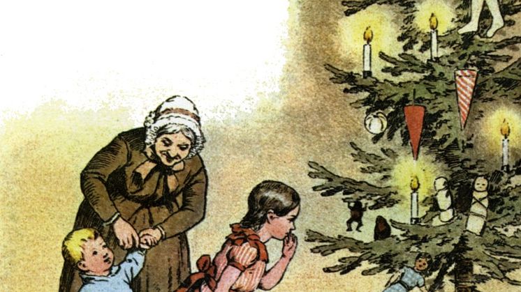 Der er julehygge i de tre første advent-weekender på Frederikssund Museum, og særligt den 14. - 15. december bliver der gang i juleværkstederne, når nisserne inviterer til julerier. Illustration: ROMU