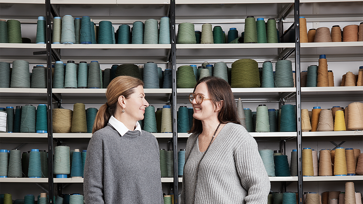 British designer Ilse Crawford together with Lena Jiseborn, head of design at Kasthall.
