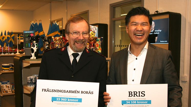 68 068 kr samlades in till välgörenhet under utställningen av United Buddy Bears – The Minis Stora Torget Borås