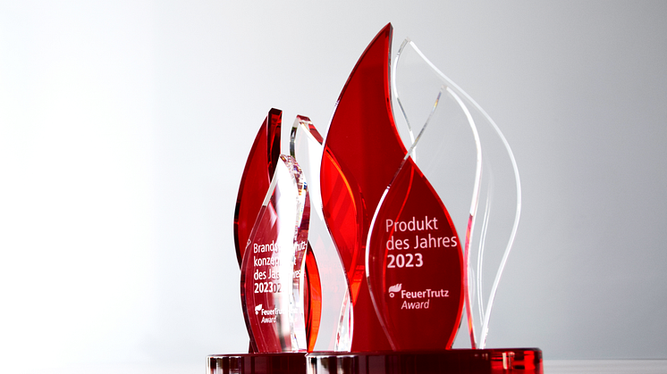 Der FeuerTrutz Award wird in zwei Kategorien an genehmigungsfähige Brandschutzkonzepte und die beliebtesten Produkte des Jahres verliehen. Foto: FeuerTrutz