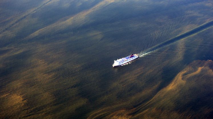Algblomning i Östersjön. Foto: Kustbevakningen