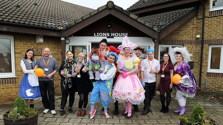 Gravesend Panto in front of our hospice