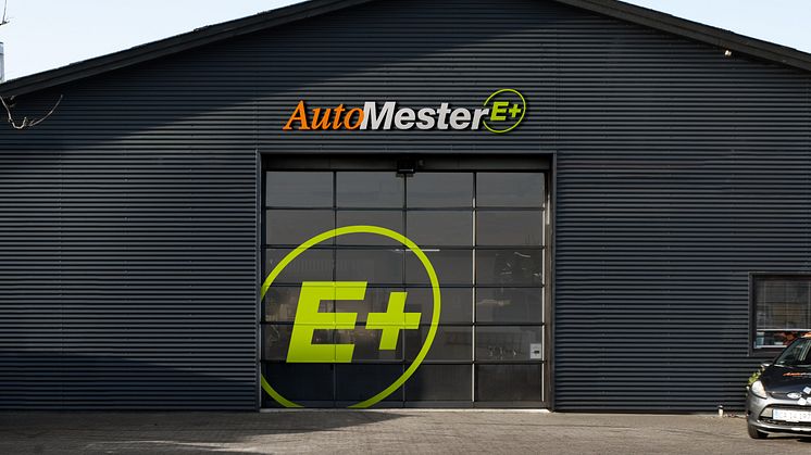 Fremover vil AutoMester værksteder, der investerer i det nye AutoMester E+ koncept kunne genkendes på det grønne E+ logo.