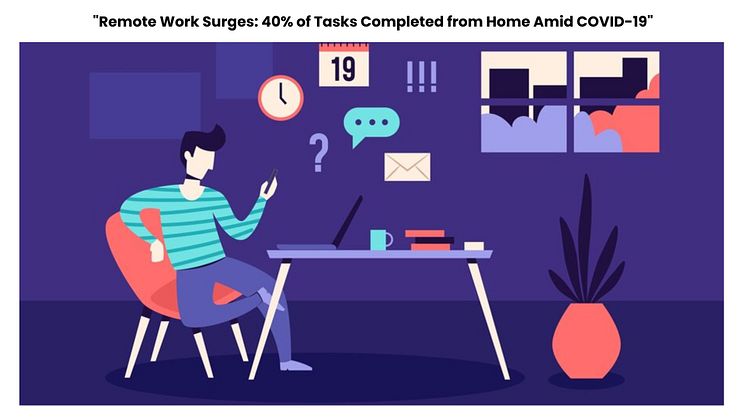 "Remote Work Surges: 40% of Tasks Completed from Home Amid COVID-19"